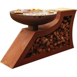 Ferrum Art Design Feuerstelle L-Form Rost