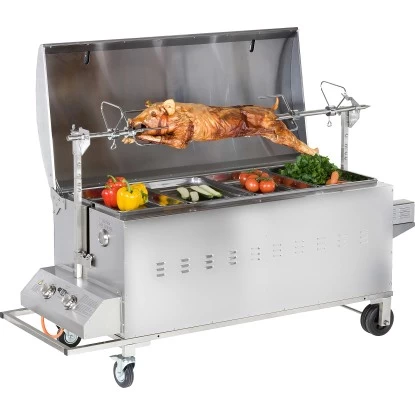 Tepro Gasgrill Columbus Für Spanferkel Inkl. Motor Edelstahl Mit 2 Brennern – Bild 2