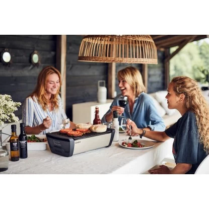 Enders®Holzkohle-Tischgrill Aurora Taupe Raucharm – Bild 8