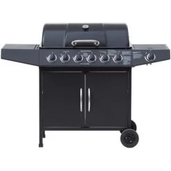 El Fuego Gasgrill Dayton 6-Brenner + Seitenbrenner Schwarz Ca. 133 X 97 X 54 Cm