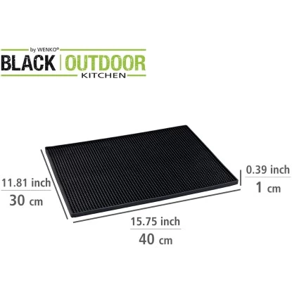Wenko Abtropfmatte Maxi 40 Cm X 30 Cm Black Outdoor Kitchen Schwarz – Bild 3
