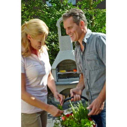 Buschbeck Grillkamin Valenzia Weiß-Anthrazit – Bild 2