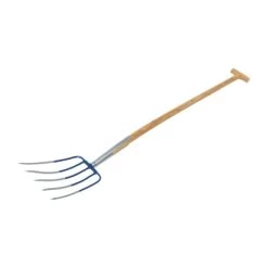 LUX Laub- Und Kompostgabel 5 Rundzinken Mit Eschen-T-Stiel